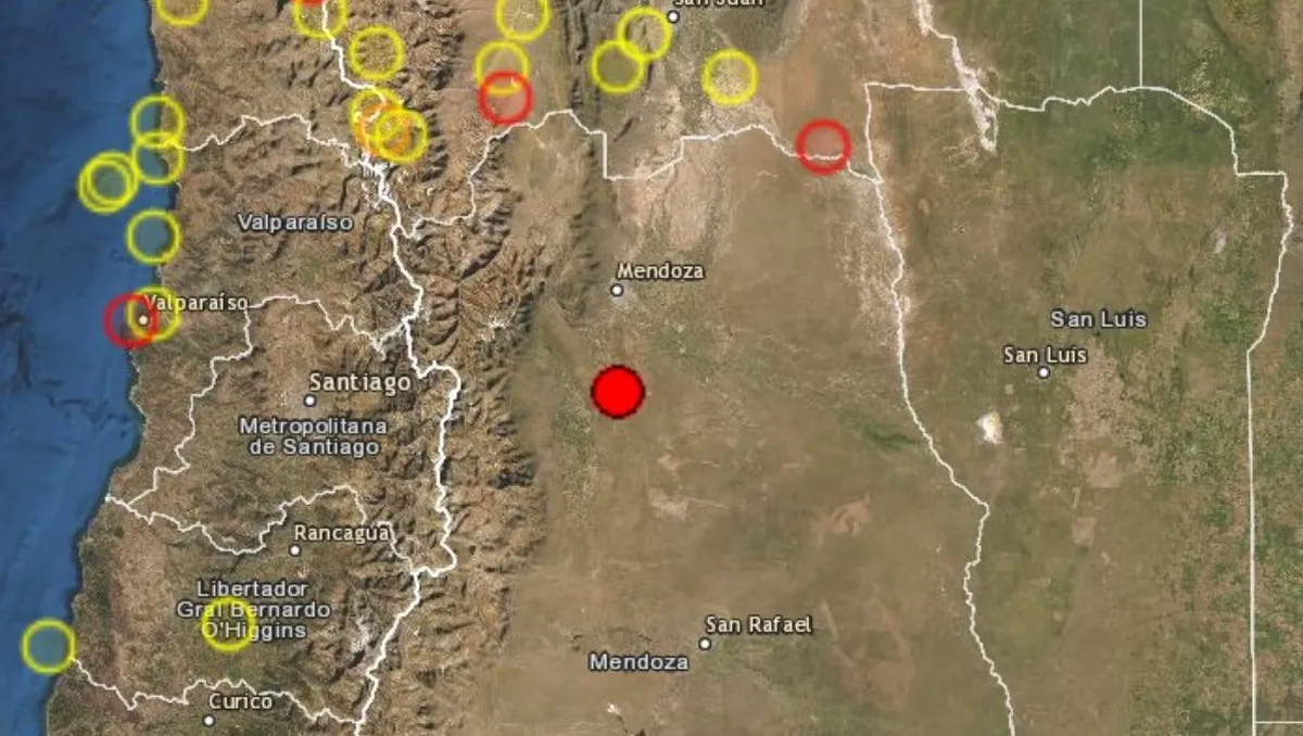 Urgente: fuerte sismo en la provincia de Mendoza
